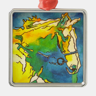 Adorno Metálico "Horse and Bridle Colorous Black Conesquema Art" #