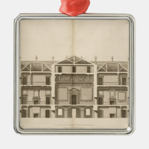 Adorno Metálico Houghton Pasillo: sección del frente del oeste,