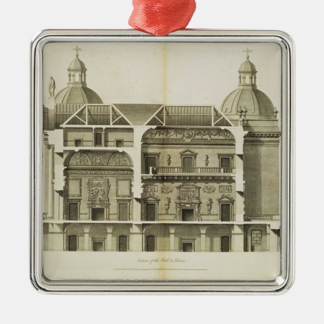 Adorno Metálico Houghton Pasillo: sección representativa del (Frente)