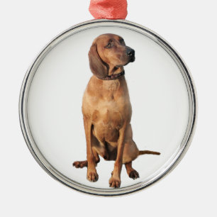 Adorno Metálico Hound de bobina de hueso rojizo (A)