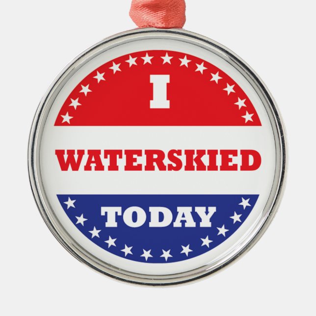 Adorno Metálico Hoy en día practico esquí acuático (Frente)