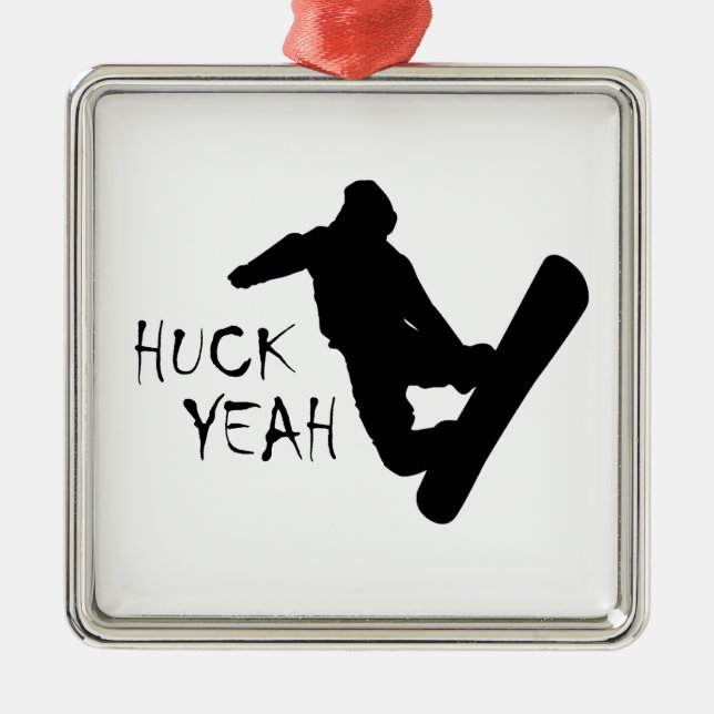 Adorno Metálico Huck Yeah (Snowboarding) (Frente)
