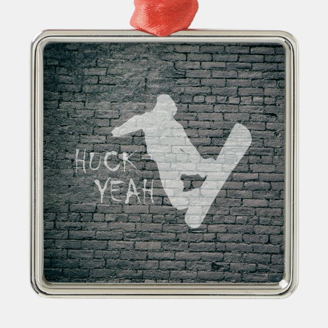 Adorno Metálico Huck Yeah (Snowboarding) (Frente)