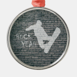 Adorno Metálico Huck Yeah (Snowboarding)