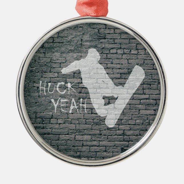 Adorno Metálico Huck Yeah (Snowboarding) (Frente)