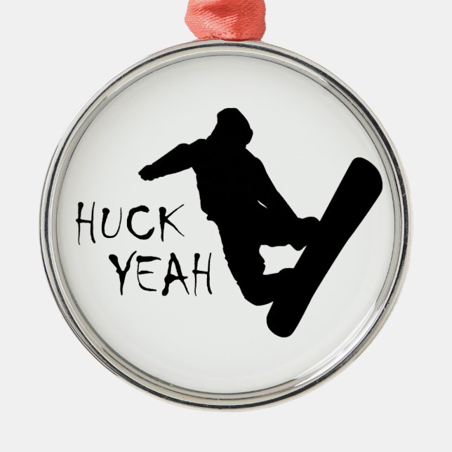 Adorno Metálico Huck Yeah (Snowboarding) (Frente)