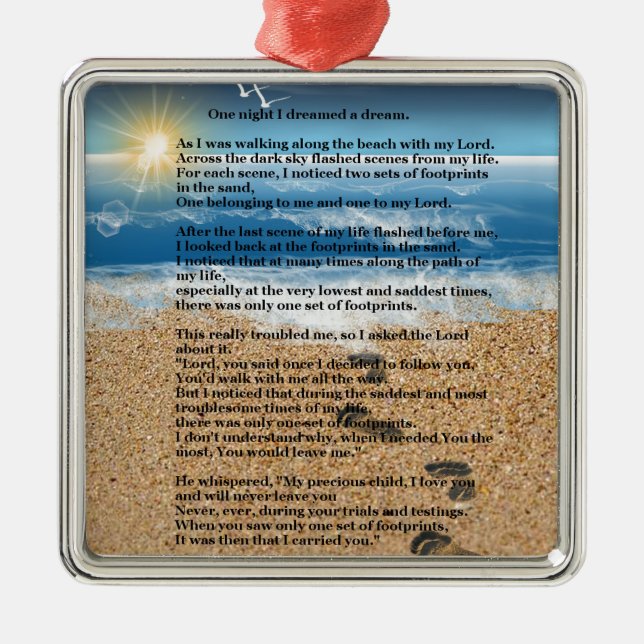 Adorno Metálico Huellas en la arena (Frente)