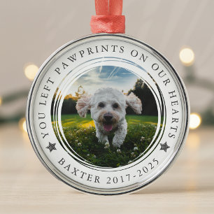 Adorno Metálico Huellas fotográficas conmemorativas de mascotas en