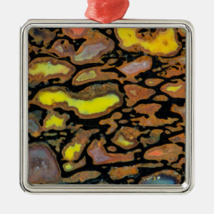 Adorno Metálico Hueso de Dinosaurio de Colores Múltiples