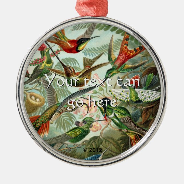 Adorno Metálico Hummingbirds vintage (Frente)