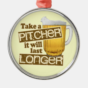 Adorno Metálico Humor de consumición de la cerveza divertida