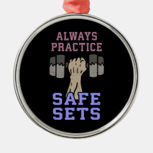 Adorno Metálico Humor de entrenamiento - Practicar conjuntos segur