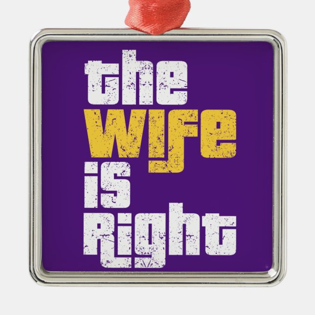 Adorno Metálico Humor de esposa divertida camiseta envuelta invita (Frente)