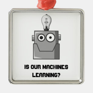 Adorno Metálico Humor de tecnología de aprendizaje automático