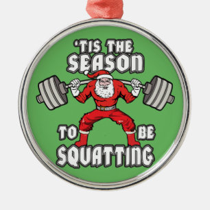 Adorno Metálico Humor del entrenamiento del navidad - posición en