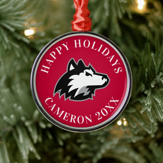 Adorno Metálico Huskies del norte de Illinois (Árbol)