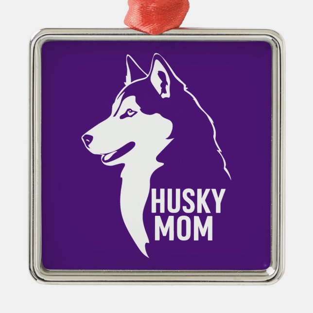 Adorno Metálico Husky Mom (Frente)