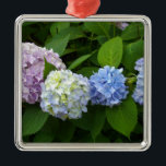 Adorno Metálico Hydrangeas<br><div class="desc">Hermosa y romántica hortensias rosa púrpura azul - fotografía de H Cooper</div>
