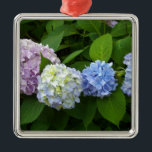 Adorno Metálico Hydrangeas<br><div class="desc">Hermosa y romántica hortensias rosa púrpura azul - fotografía de H Cooper</div>