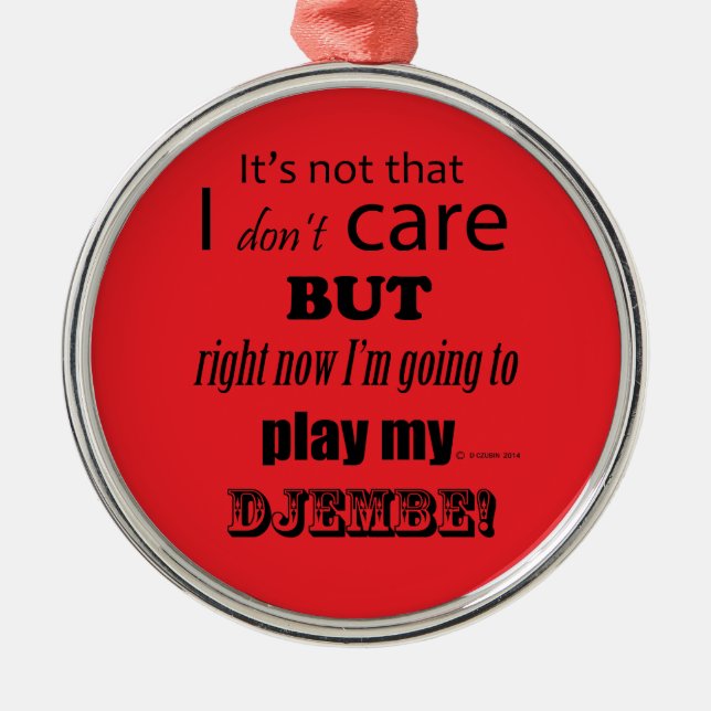 Adorno Metálico I Care Djembe (Frente)