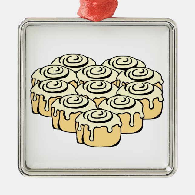 Adorno Metálico I dibujo animado dulce de los bollos del amor de (Frente)