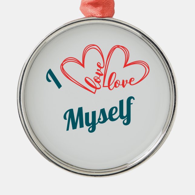 Adorno Metálico I Love Myself - Self-Care Button (Frente)
