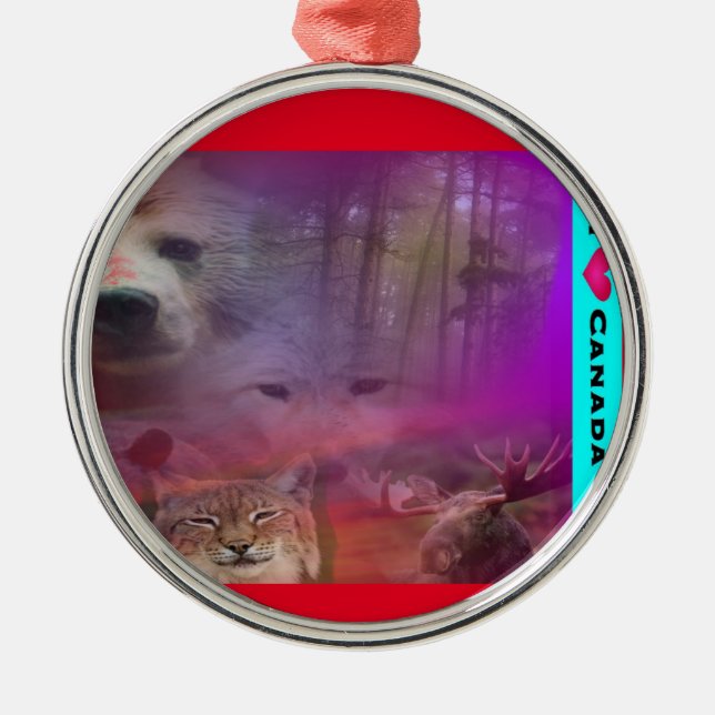 Adorno Metálico I Luv Canadá (Frente)