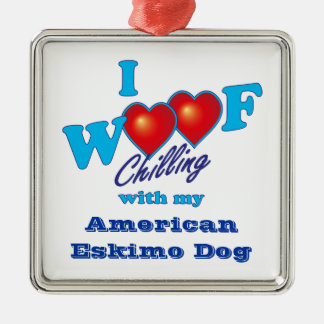 Adorno Metálico I perro esquimal americano del tejido
