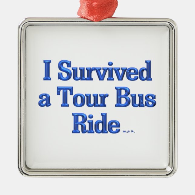 Adorno Metálico I Survived a Tour Bus Ride square medal (Frente)