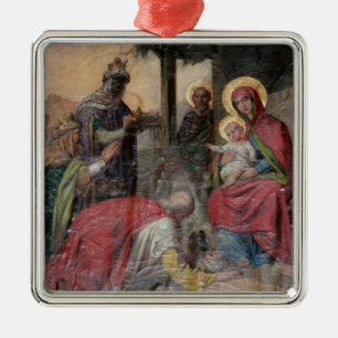 Adorno Metálico icongrafía ortodoxa serbia en la iglesia de Valje