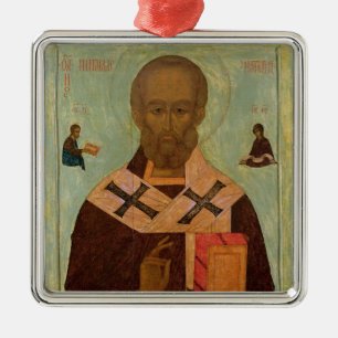 Adorno Metálico Icono de San Nicolás