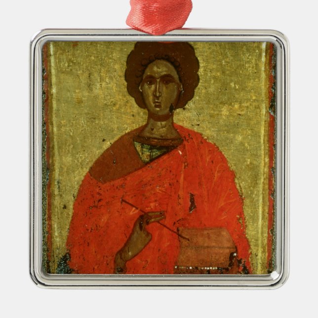 Adorno Metálico Icono de St. Pantaleon de Nicomedia (Frente)