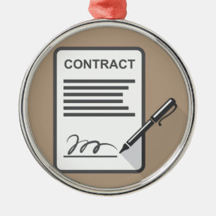 Adorno Metálico Icono del contrato