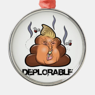 Adorno Metálico Icono divertido de la emoji de Donald Trump - de