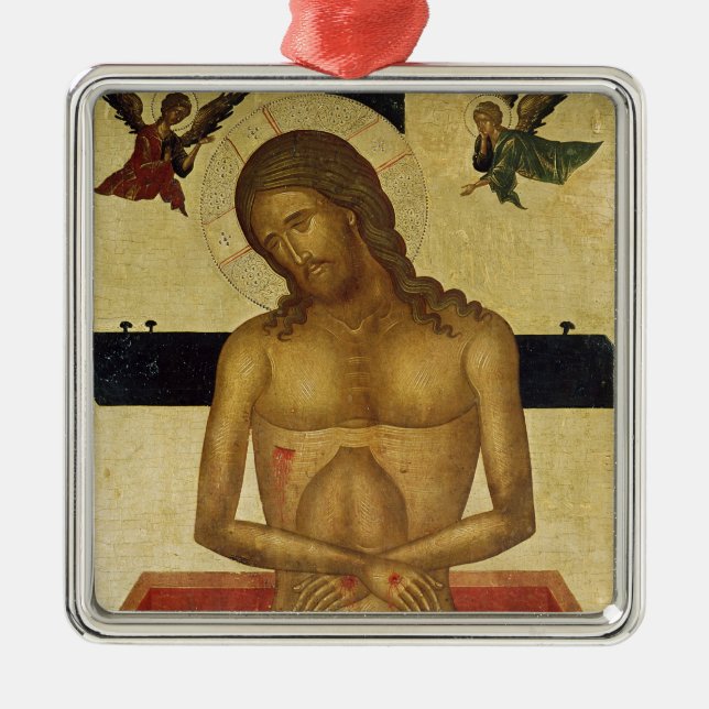 Adorno Metálico Icono que representa a Cristo en la tumba (Frente)