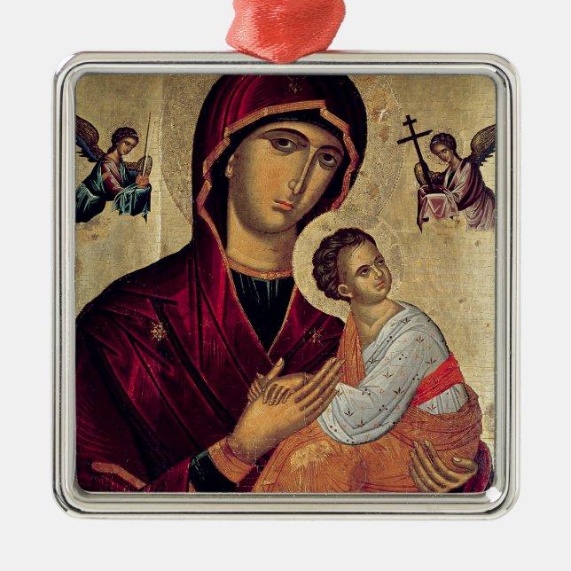 Adorno Metálico Icono que representa a la madre santa de la pasión (Frente)