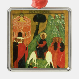 Adorno Metálico Icono que representa la entrada de Cristo en