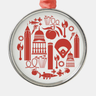 Adorno Metálico Iconos de Atlanta Georgia