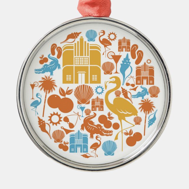 Adorno Metálico Iconos de la Florida (Frente)