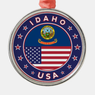 Adorno Metálico Idaho, Idaho USA, Idaho pegatina
