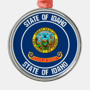 Adorno Metálico Idaho Round Emblem