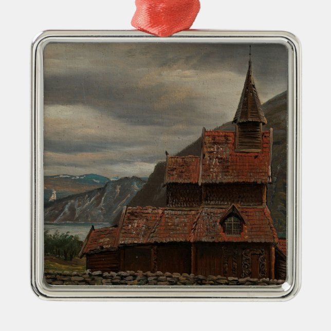Adorno Metálico Iglesia de la Stave de Noruega (por Knud Baade) (Frente)