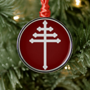 Adorno Metálico Iglesia maronita cruza árbol de Navidad genuino