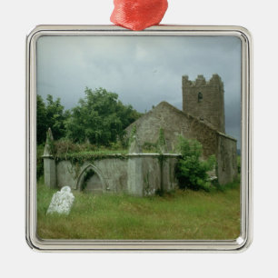 Adorno Metálico Iglesia y cementerio medievales