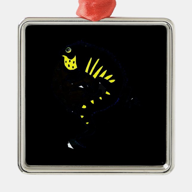 Adorno Metálico Iguana Hechos (Frente)