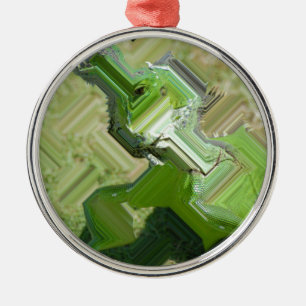 Adorno Metálico Iguana verde