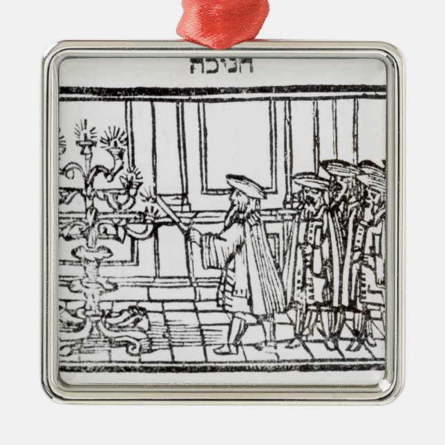 Adorno Metálico Iluminación del Menorah (Frente)