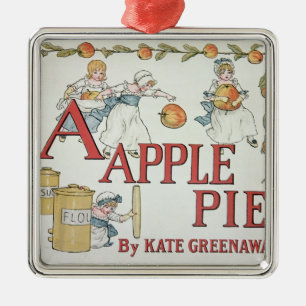 Adorno Metálico Ilustracion "A" de la 'empanada de Apple Alphabet