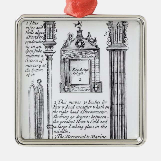 Adorno Metálico Ilustracion anotado de pendiente, diagonal (Frente)