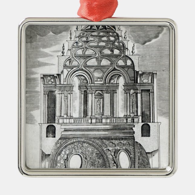 Adorno Metálico Ilustracion arquitectónico (Frente)